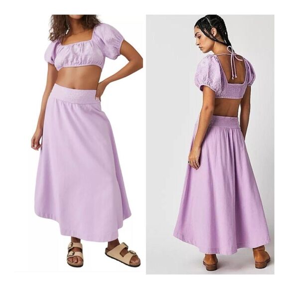 NWT Free People Lotus skirt and top Set Size M - Picture 1 of 13